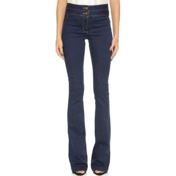 Veronica Beard Dark Blue Flare Jeans - Picture 1 of 14